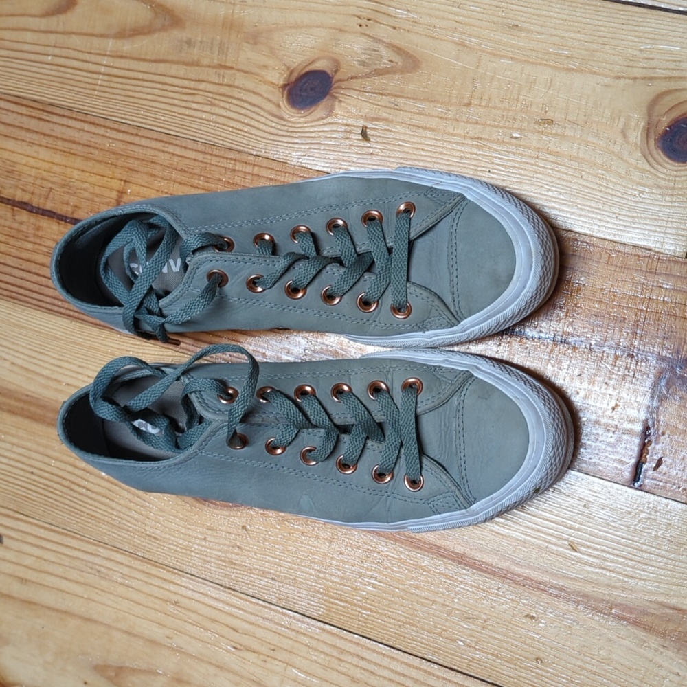 Converse Women's Sneakers in Sage Green and White